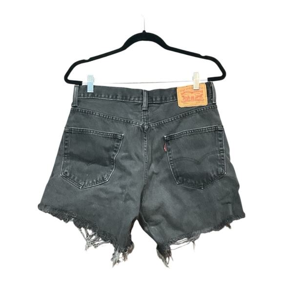 Levi’s Shorts Women 33 Black 550 Denim - Picture 2 of 3